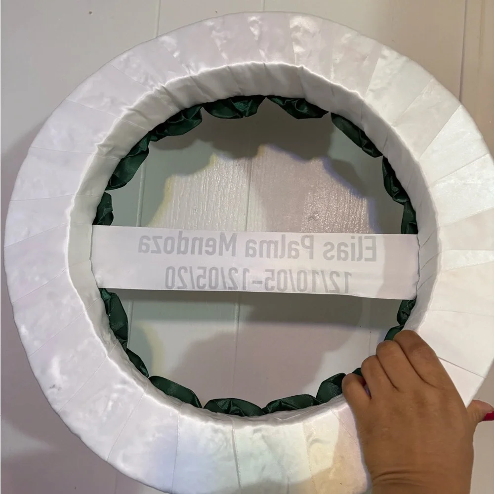 Green Floral Memorial Wreath